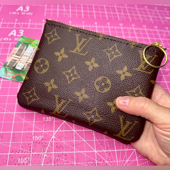 🎀 Monogram LV cosmetic makeup Pouch case wallet handmade ♻️ - Picture 1 of 15